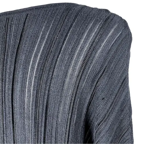 St. John Black Asymmetrical Knit Tunic Sweater. Size M. Quiet Luxury Whimsigoth