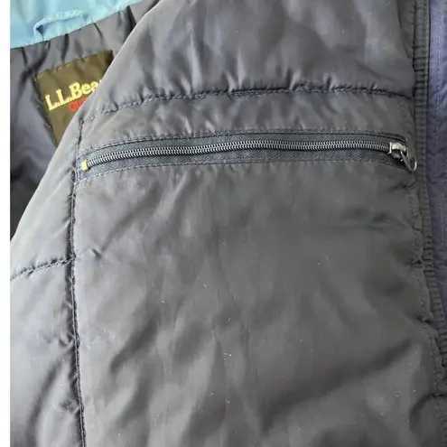 Outdoor Hiking Parka Thinsulate Hooded Zip Jacket Blue L.L. Bean Women L Size L