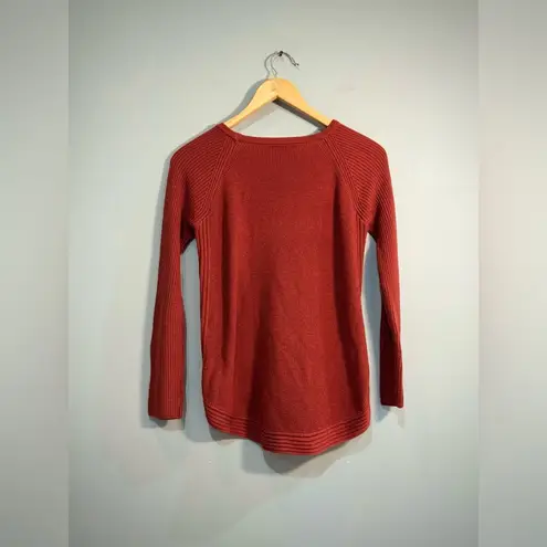 Rust INC International Concepts Double Zip Sweater Size S EUC Brown