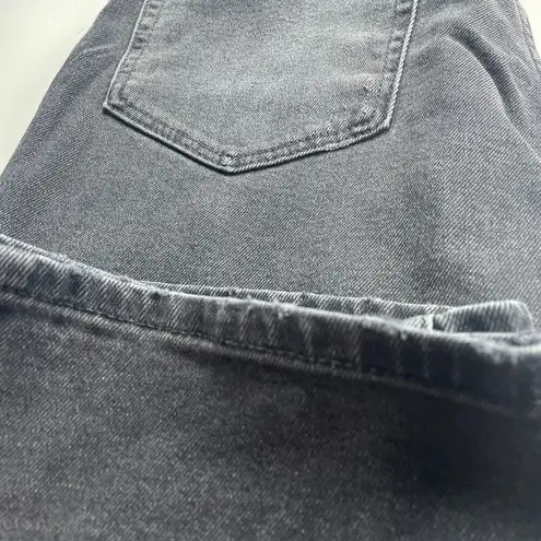 RE/DONE Jeans Womens 30 Black 70s Ultra High Rise Stove Pipe Stretch Button Fly