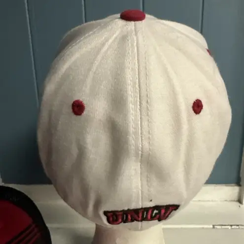 LOT OF 2 UNLV Rebels Baseball Caps Hats Red Black Trucker + White Embroidered
