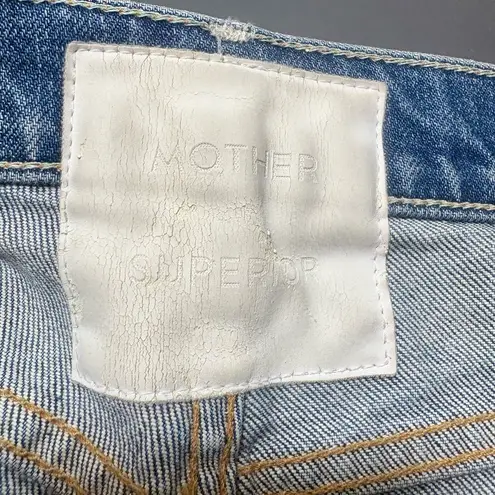 MOTHER The Sinner Distressed Ankle Jeans in Colour Ice Cream, You Scream Blue Size 31