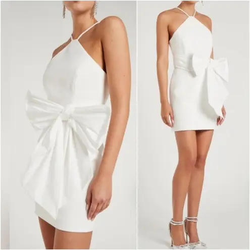 Rebecca Vallance Grace Halterneck Mini Dress NEW Sz UK 10/US 6 White