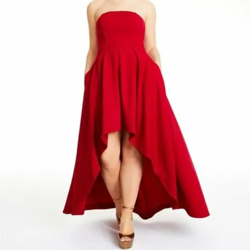 Speechless  | Scuba Crepe Strapless High-Low Gown