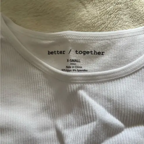 White Muscle Tee with Crew Neck and Soft Fabric Size undefined