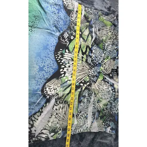 Style & Co. Women's Boho Top Sz PL Animal Print Batwing Bedazzled Blouse SizeM Size M