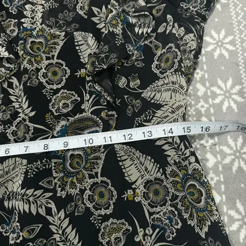 Bailey 44 Viola Floral Ruffle Chiffon Minidress Black Multi Size 6