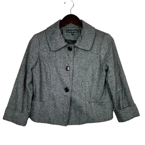 Harvé Benard Harve Benard Classic Wool Blend Button Front Blazer Size Petite Medium