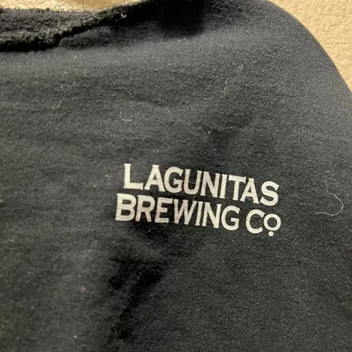 Lagunitas Brewing Co IPA Beer Pale Ale Cropped Pullover Sweatshirt Size Small Black