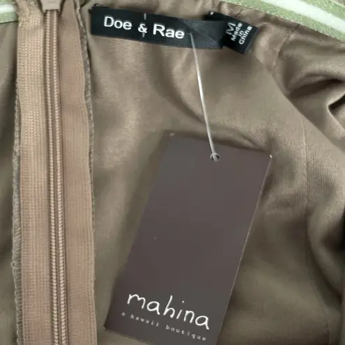 Doe & Rae Strapless Ruffle Dress, Taupe, Medium