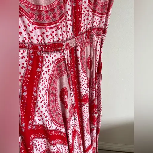 Jaase Salty Crush x Paisley Maxi Dress Red/White (Small)