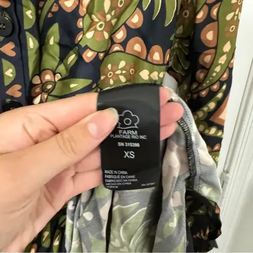 Farm Rio Black Martina Scarf Maxi Chemise Dress