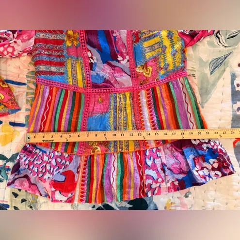 CALESSA S Fiesta Patchwork Print Boho Square