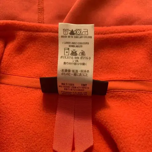 Patagonia  Piton‎ Fleece Pullover 1/4 Zip Sweatshirt Red Salmon Coral Size XS