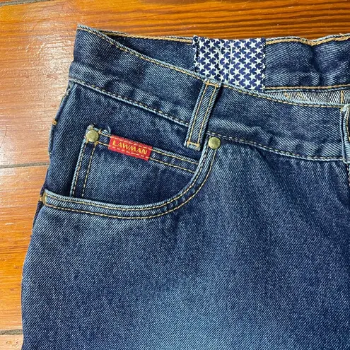 LawMan Vintage Western Denim Button & Stitch Rodeo Star Accented Jeans Sz 32