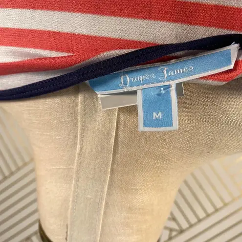 Draper James Draper James Stripe Ponte A-Line Dress Navy Coral