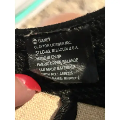 VTG 90's Y2K Mickey Unlimited Clogs Disney Slides Mules Shoes Embroidered Sz 10 Black