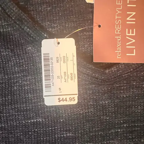 Christopher & Banks Women's Blue Heathered Long Sleeve Raglan Top Size S NWOT