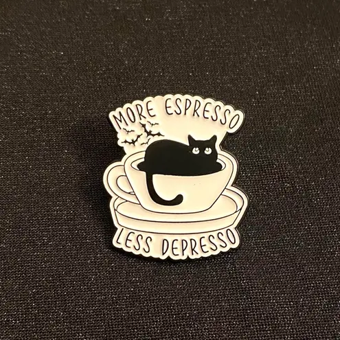 Advice Kitty enamel pin/magnet | Not sure she knows what she’s talking about Black