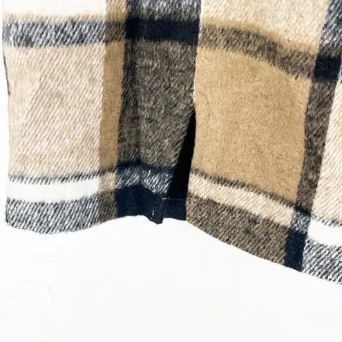 UNBRANDED Brown Plaid Wool Blend Back Zipper Closure Lined Mini Skirt Size XXL