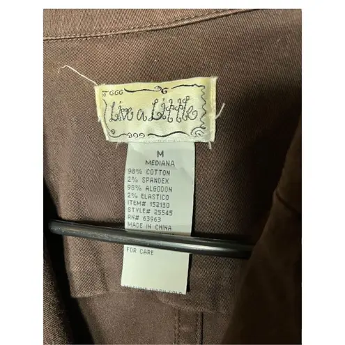 Live a Little Vintage Y2K Brown Raw Hem Frayed Blazer Jacket Size M