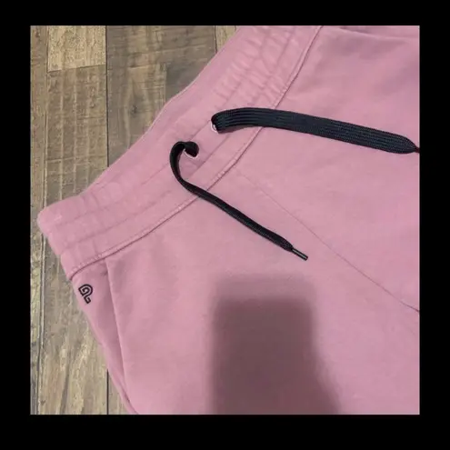 Public rec luxe fleece joggers logo mauve size 10 $88 active casual comfy Pink thumbnail 6