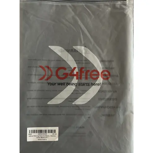 G4Free Wide Leg Business Pants Womens Size S (6) Black Pocketed Ponte Stretch