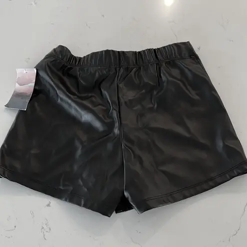 Haley & June Black Faux Leather Skirt Skort Size Women's Small NWT