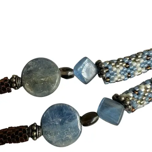✨ Kyanite & Mixed Stone Eyeglass Chain / Lanyard – Artisan Beads Blue