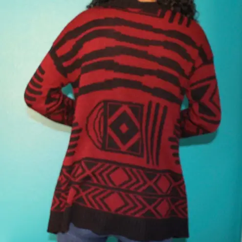 Say What? magenta and black open front cardigan