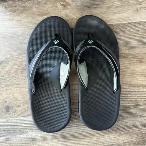 REEF Slap 3 Black Gray Flip Flop Sandals Women’s Size 6