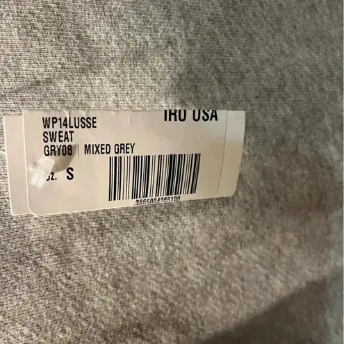 IRO NWT Paris Lusse Pleated Crewneck Sweatshirt Top Mixed Gray Grey S
