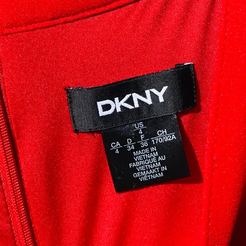 DKNY Size 4 Cherry Red Maxi Dress