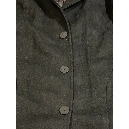 Vintage JOEFELD Black Wool Long Overcoat Winter Size L Size L