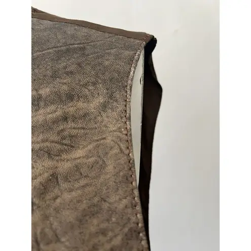 Balmain Pierre Paris Olive Green Rustic Distresssd Leather Vest Size 2 w/flaws