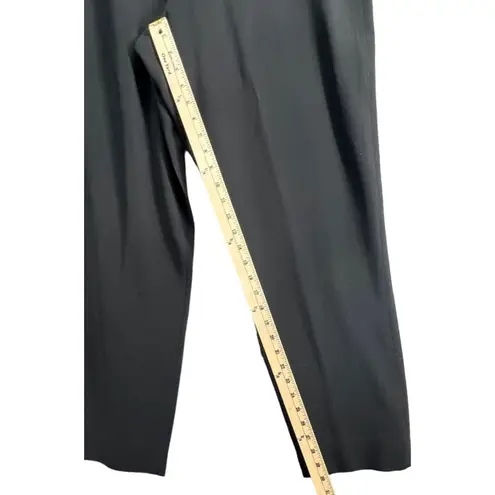 Lafayette 148 Trouser Pants Womens 12 Black Wool Pleated High Rise Quiet Luxury