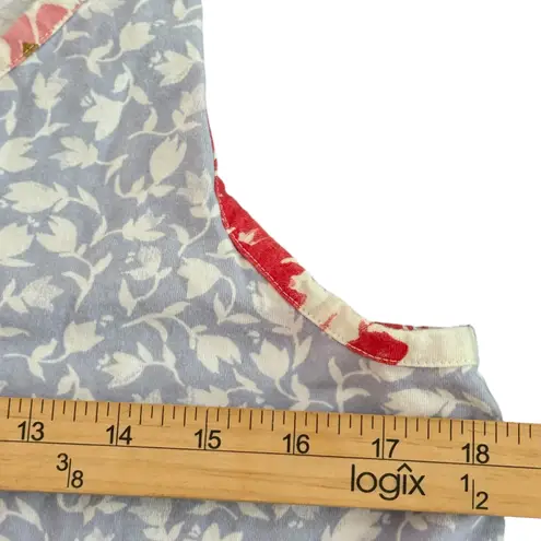 Pact Organic Cotton Sleep Tank Top Womens M Staycation Blue Loungewear Floral Size M