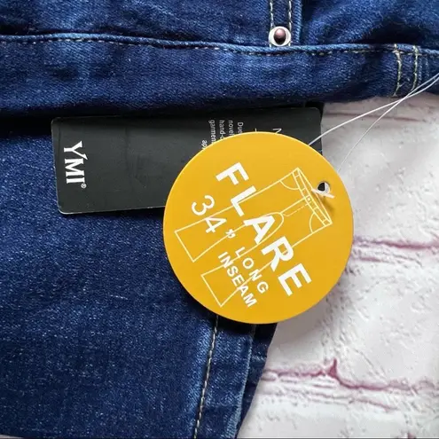 Ymi Womens Junior Style Blue Flare Leg Denim Sz 7/28 NWT