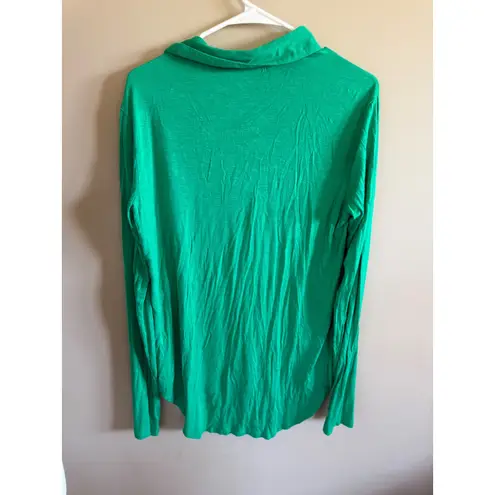 Cowgirl Tuff Co. Green Button Down Shirt Long Sleeve Casual Top Womens Size M