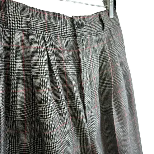 American Vintage David N. Vintage 100% Wool Plaid Pleated High Rise Tweed Shorts Retro Culotte 12