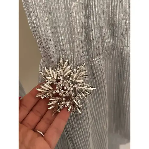 House of Harlow 1960 x Revolve Vina Blouse Silver size Small