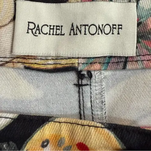 Rachel Antonoff Hilary Denim Fruit Print Pencil Skirt (aso Gilmore Girls) 4 Rare Black
