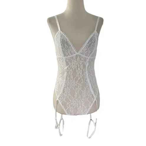 Adore Me  White Mesh  Bridal Bride to Be Lingerie Women's Size Small NWT | 51-39