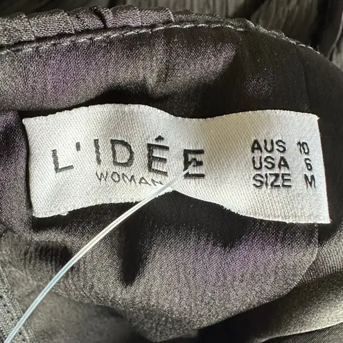 L'IDEE Du Cap Midi Black Dress Size US 6 Medium