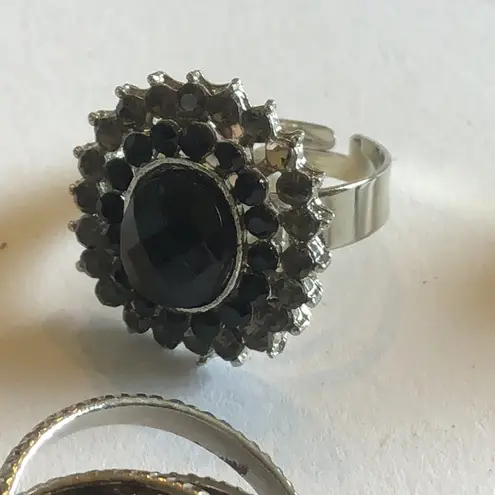 5 Rings Adjustable & Sizes 6 & 8 Vintage Boho Statement Rings