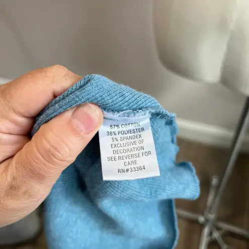 Energie Y2K 90s Blue Lace Trim Embellished Ribbed Fitted Tank Top Sz Large