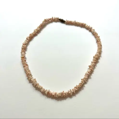 Puka Shell Necklace White Light Pink Surfer VSCO Hawaiian Seashell Beaded