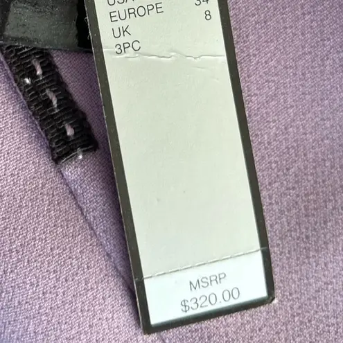 Tahari Arthur S Levine Lavender Purple Blazer Skirt Suit Set Womens Size 4 NWT