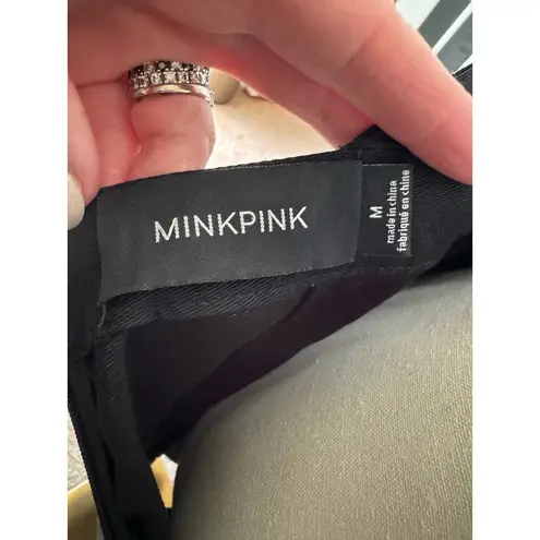 PINKMINK Take Care Backless Halter Neck Jumpsuit in Black size medium