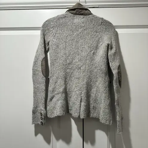 Anthropologie  Sparrow Sweater Womens XS Beige Blazer Corduroy Elbow Wool